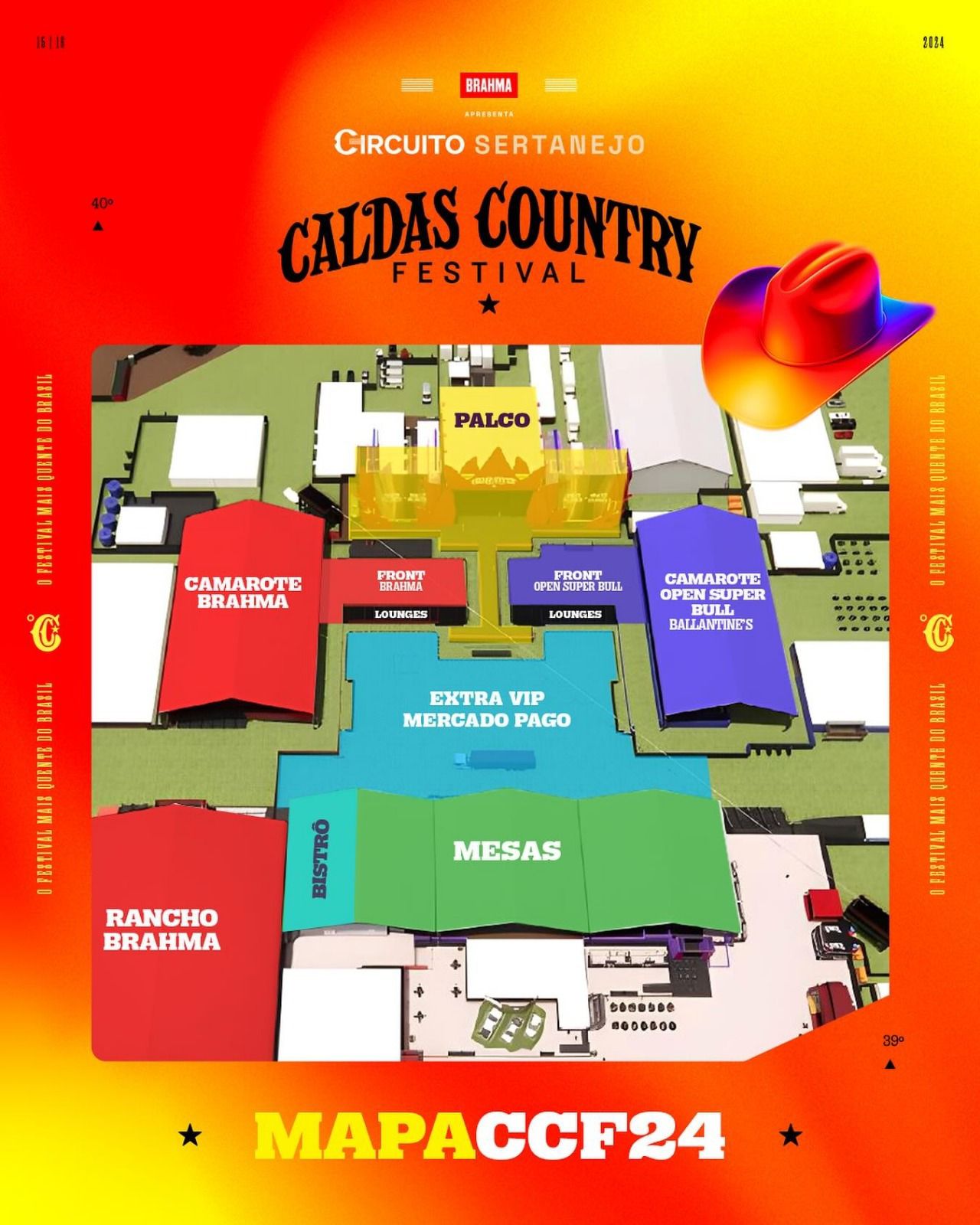 Caldas Country Festival 2024 traz mapa atualizado com novos espaços e experiências exclusivas